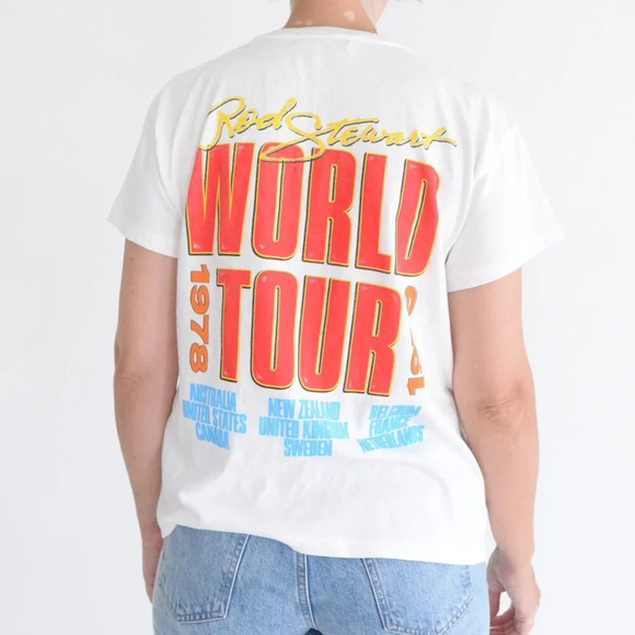 Daydreamer Rod Stewart World Tour '78 To '79 100%  Cotton Tee T-Shirt S - Picture 3 of 12